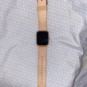 Blush Pink Smartwatch with Silicone Band